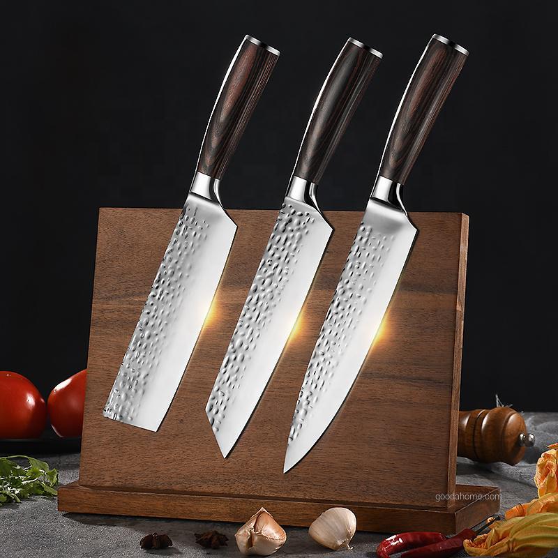 Набор из 3 кованых кухонных ножей из нержавеющей стали